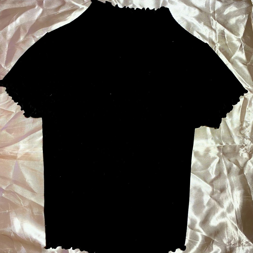 Black Turtle Neck Top